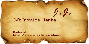 Járovics Janka névjegykártya